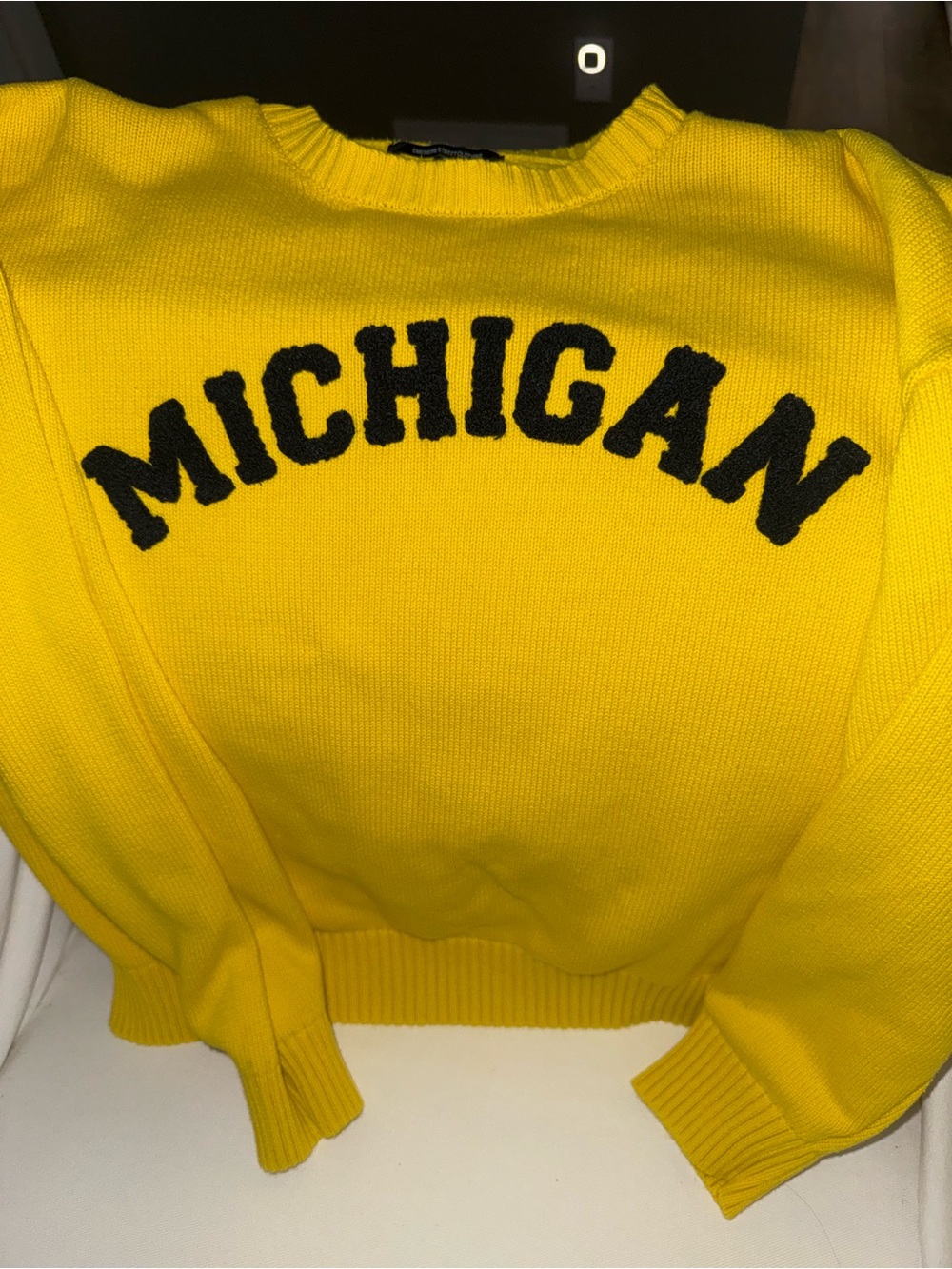 Michigan Logo Crewneck Sweater - Yellow